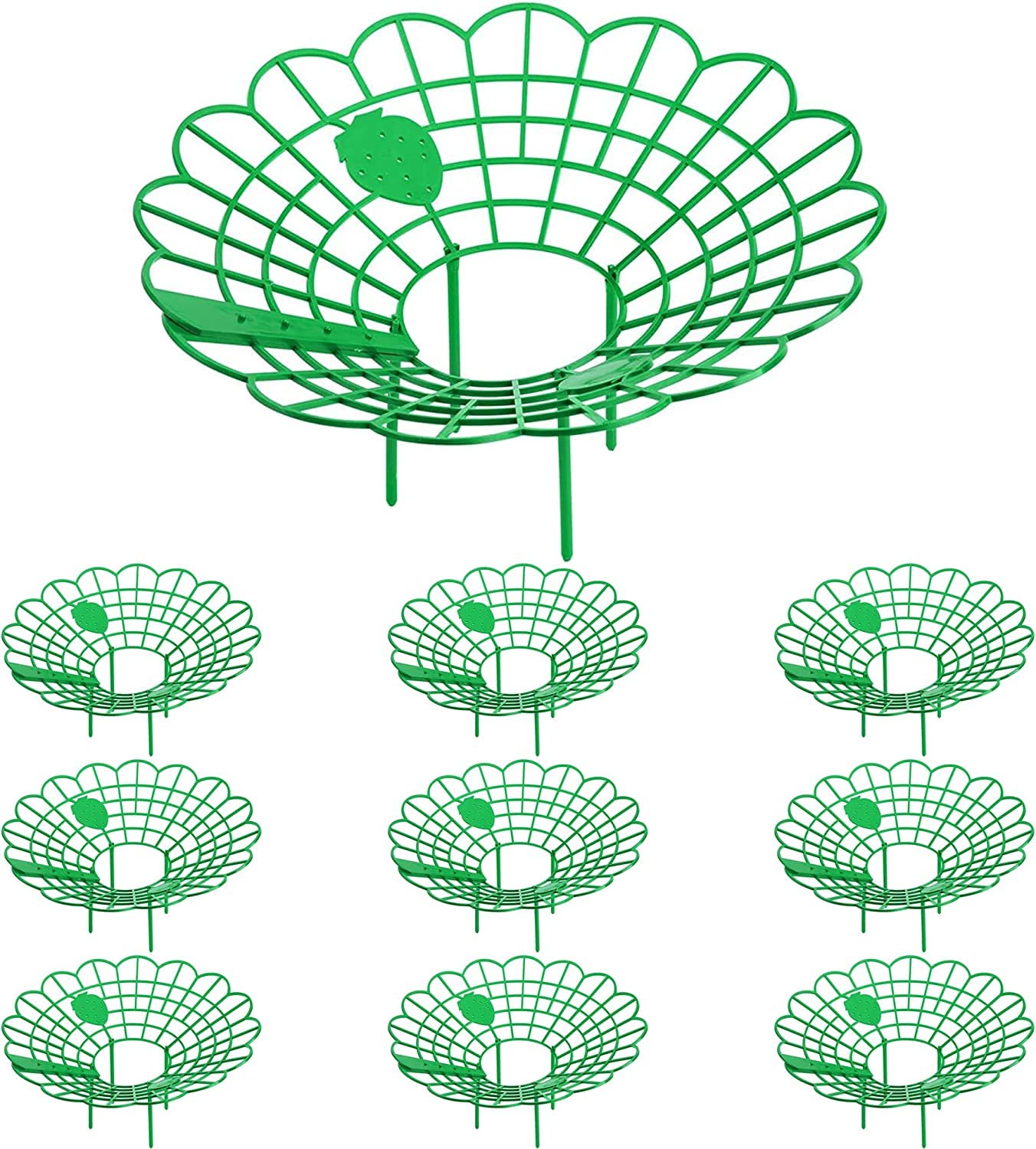 10Pack Strawberry Supports - Strawberry Plant Support Stand Strawberry Growing Racks Protector Strawberry Growing Frame Holder Cage