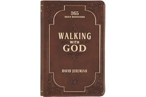 Walking with God Devotional - Brown Faux Leather Daily Devotional for Men & Women 365 Daily Devotions