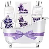 Gift Set for Women Body &amp; Earth Spa Gifts Set Lavender Gift Baskets for Women Bath Sets with Bubble Bath Body Lotion Scented Candle Christmas Gifts for mom，Wife