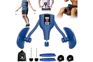Hiyoga Thigh Trainer 0-132 lbs Adjustable Resistance Pelvic Floor Muscle Kegel Exerciser, Thigh Exerciser & Booty Trainer for Women & Men, Pelvic Floor Exercise Workout Machine (Dark Blue)