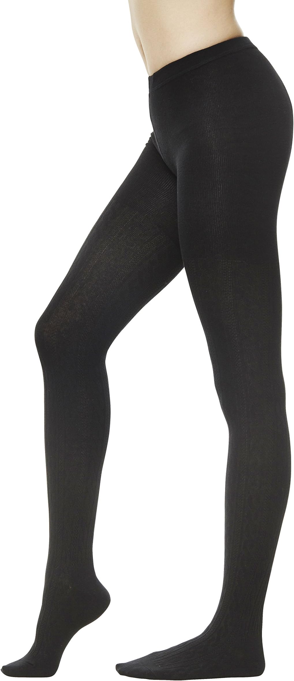 Women's Winter Cotton Cable Knit Sweater Footed Tights