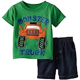 Bumeex Toddler Boy's Short Sleeve T-Shirt and Short Outfit Set 2-7T