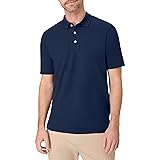 Hanes mens X-Temp Performance Polo Shirt,Navy,Medium