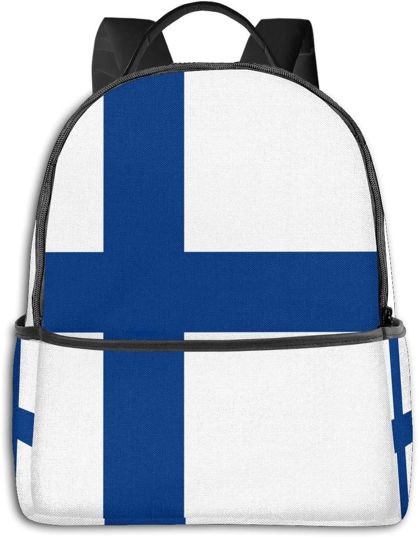 Flag of Finland Unisex Work Backpack Travel Backpack School