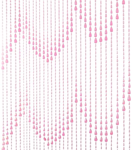 Amazon.com: FlavorThings 3 FT X 6 FT 34 Strands Raindrops Pink