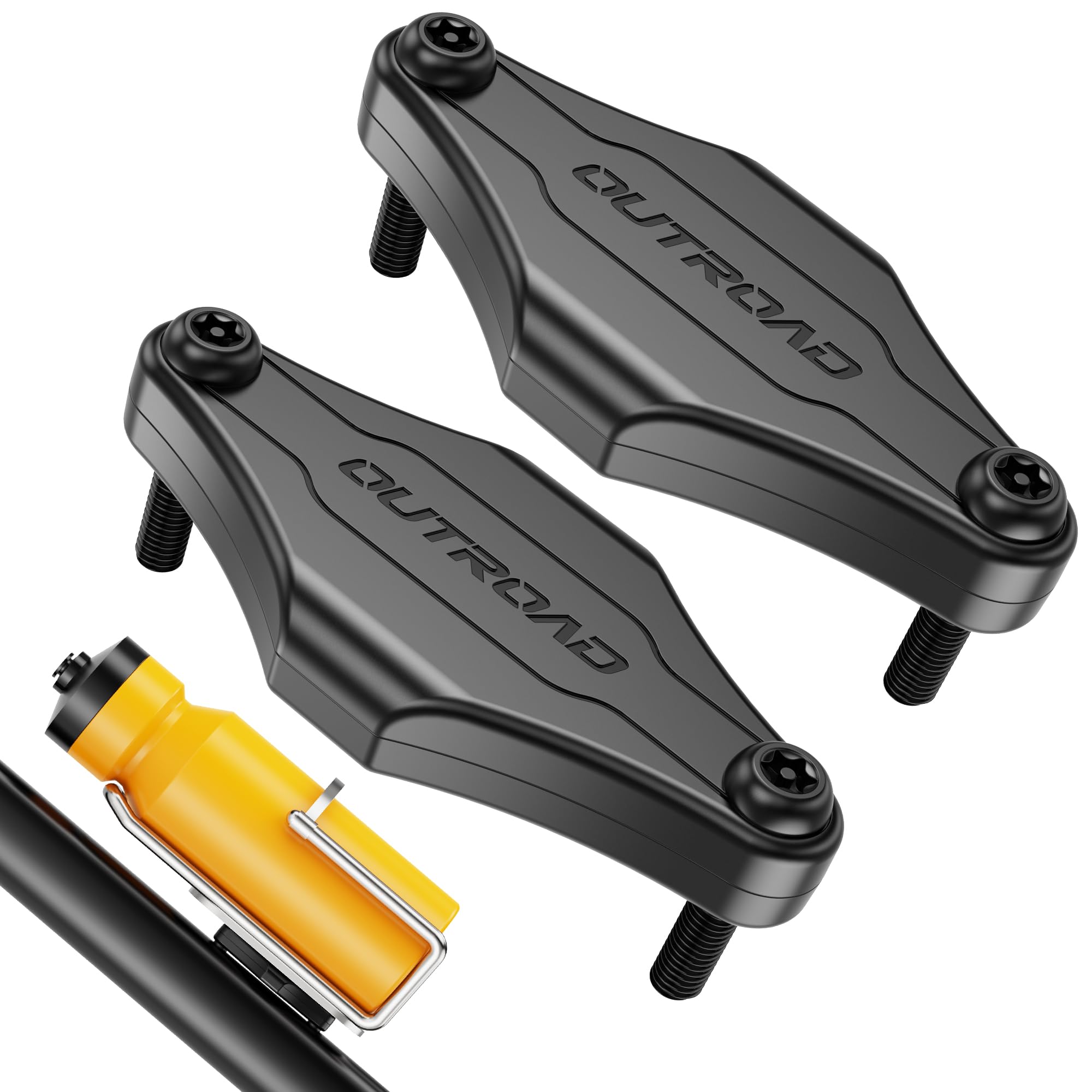 CITYWAY Hidden Under Bottle Cage | M5 Black Security Screws | Light Weight, Inconspicuous Security (2 Pack-Black)