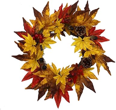 Sayla Navidad Decoración Artificial 35cm OtoñO Hoja De Arce Artificial