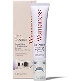 Womaness Eye Opener Under Eye Cream for Puffiness - Fine Lines and Dark Circles - Anti-Aging Treatment with Hyaluronic Acid, Bakuchiol Retinol Alternative and Cooling Applicator - 15ml