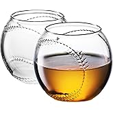Baseball Whiskey Glass - Gifts for Dads, Fathers, Coaches & Baseball Lovers 12oz Whiskey Glass Perfect for Any Occasion, Baseball Lovers, Gifts, Baseball Themed Party, Baseball Birthday Gift Set ( 2 )