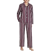 Latuza Women's Petite Flannel Pajama Set Soft Cotton Button Up PJs Set