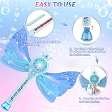 Britik Bubble Wand for Kids Light Music Fairy Princess Design 3-8 Years view 5