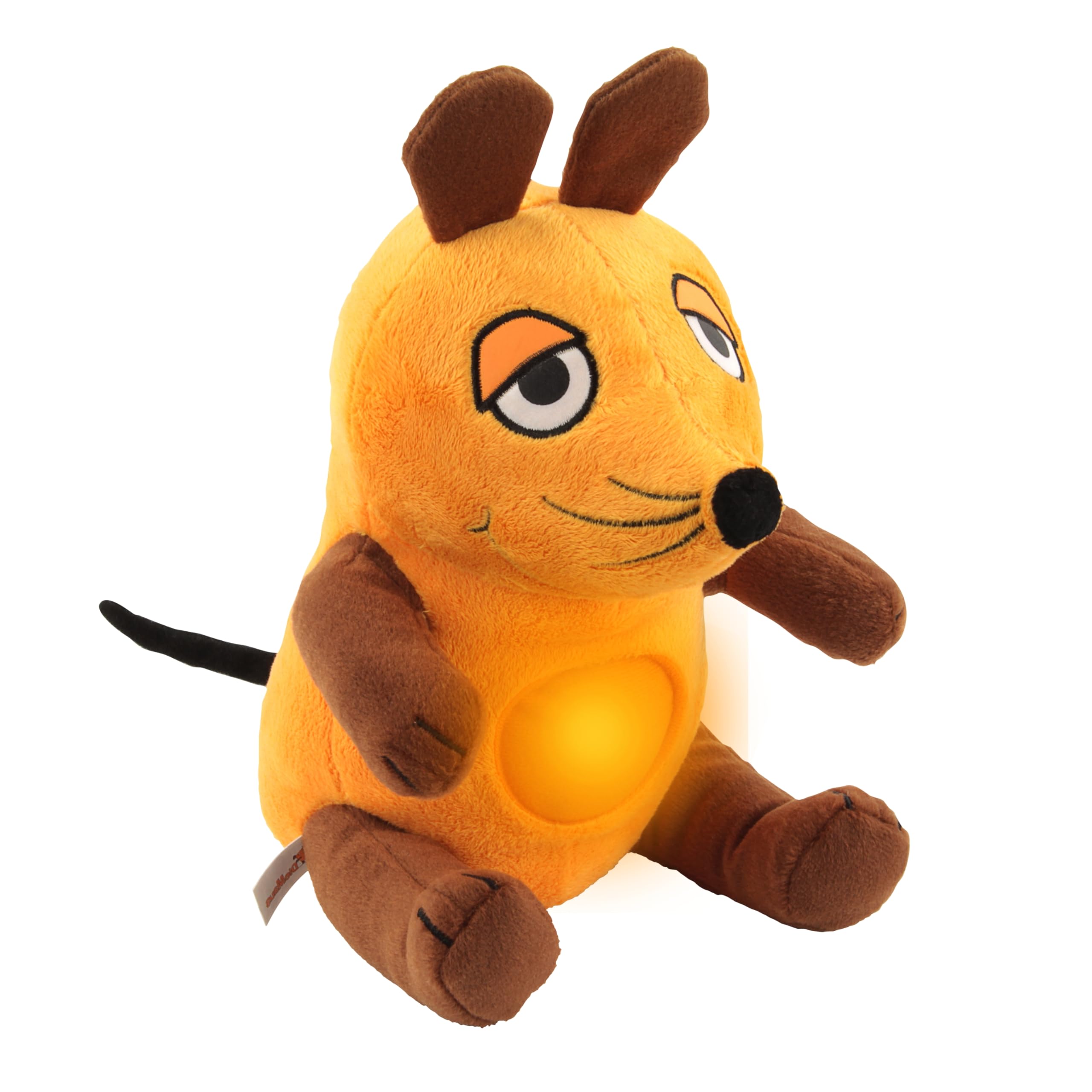 ANSMANN Kuscheltier mit LED Nachtlicht „Die Maus“ von der TV Sendung mit der Maus - Einschlafhilfe zum Kuscheln mit Musik Funktion - Kuschelweiches 2 in 1 Plüschtier für Kinderzimmer