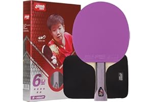 AMIRDE Double Happiness DHS Ping Pong Paddles Professional Table Tennis Racket with Carrying Case - ITTF Approved Rubber for Tournament Play