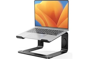 LORYERGO Laptop Stand, Ergonomic Laptop Riser Laptop Mount for Desk, Notebook Stand Compatible with All 10-15.6” Laptops, Black