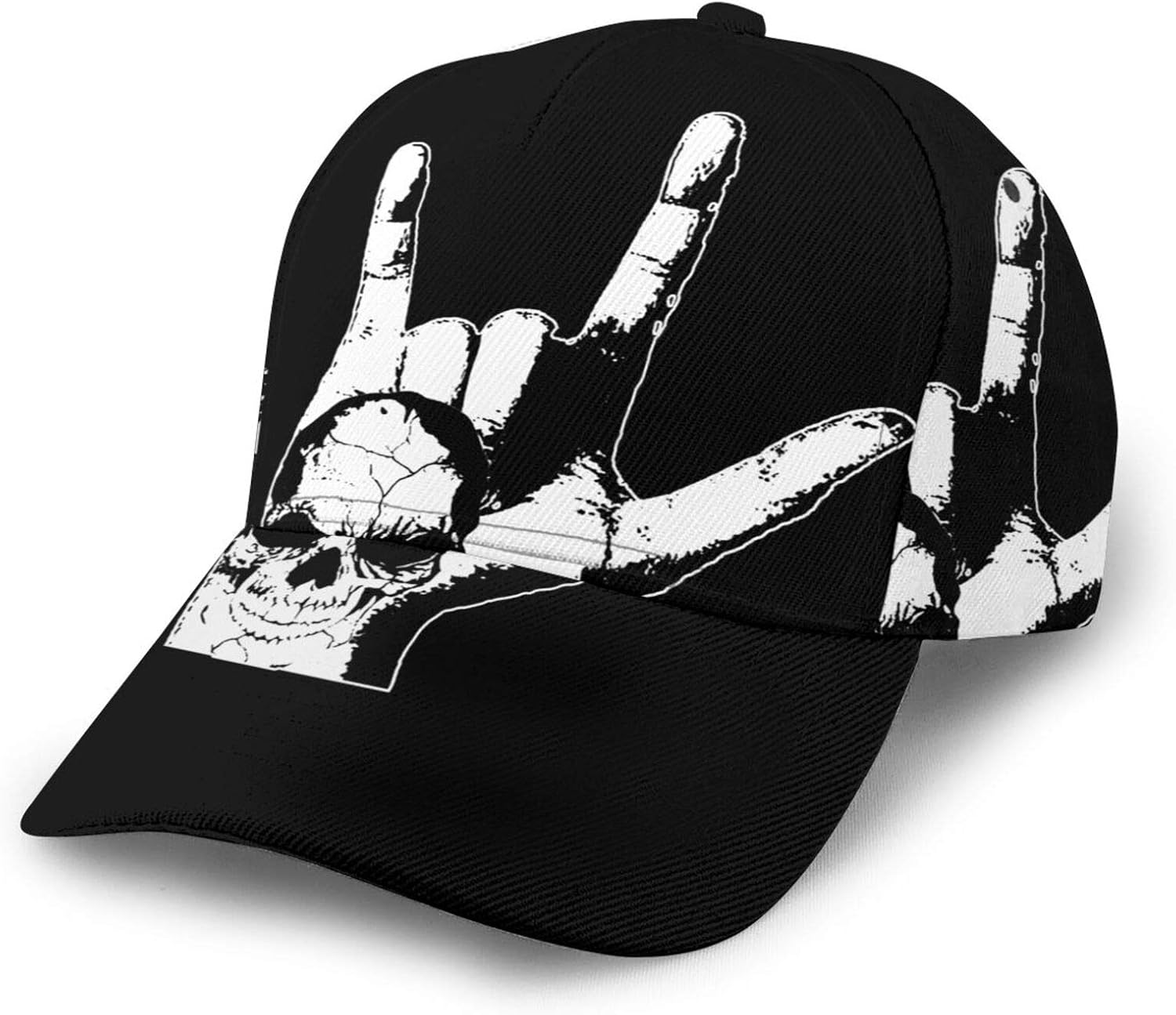 Rocking Heavy Metal Hand Skull Baseball Cap Trucker Hat Adult Unisex