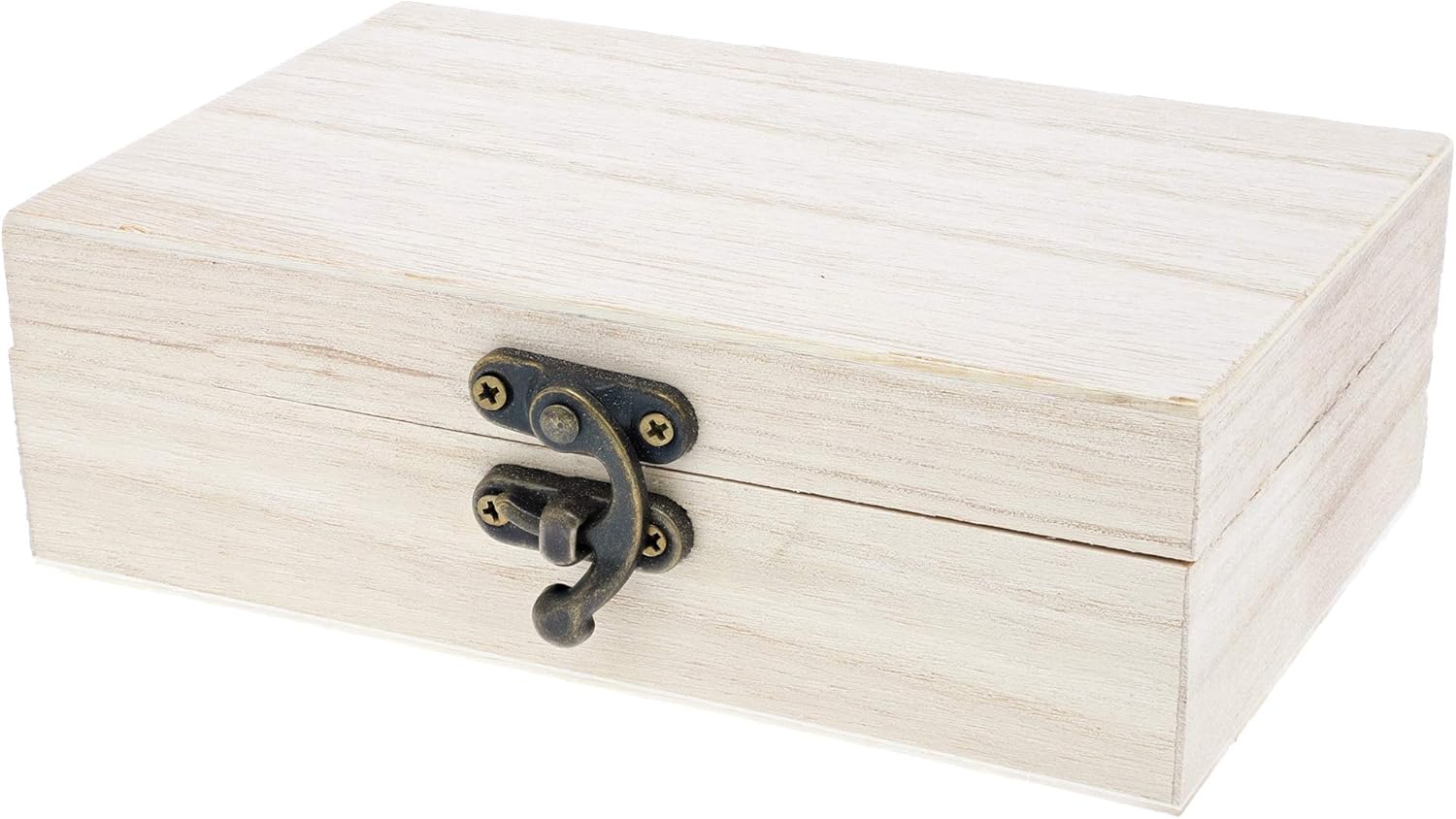 Unfinished Wooden Jewelry Box with Locking Clasp (5.9 x 3.9 x 1.97 in, 6-Pack): Home & Kitchen