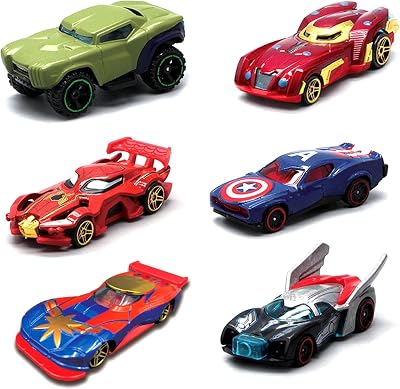 AWAVM 6PCS Spider Car Avengers Marvel Alloy Toy Vehicles Gift Ages 4+