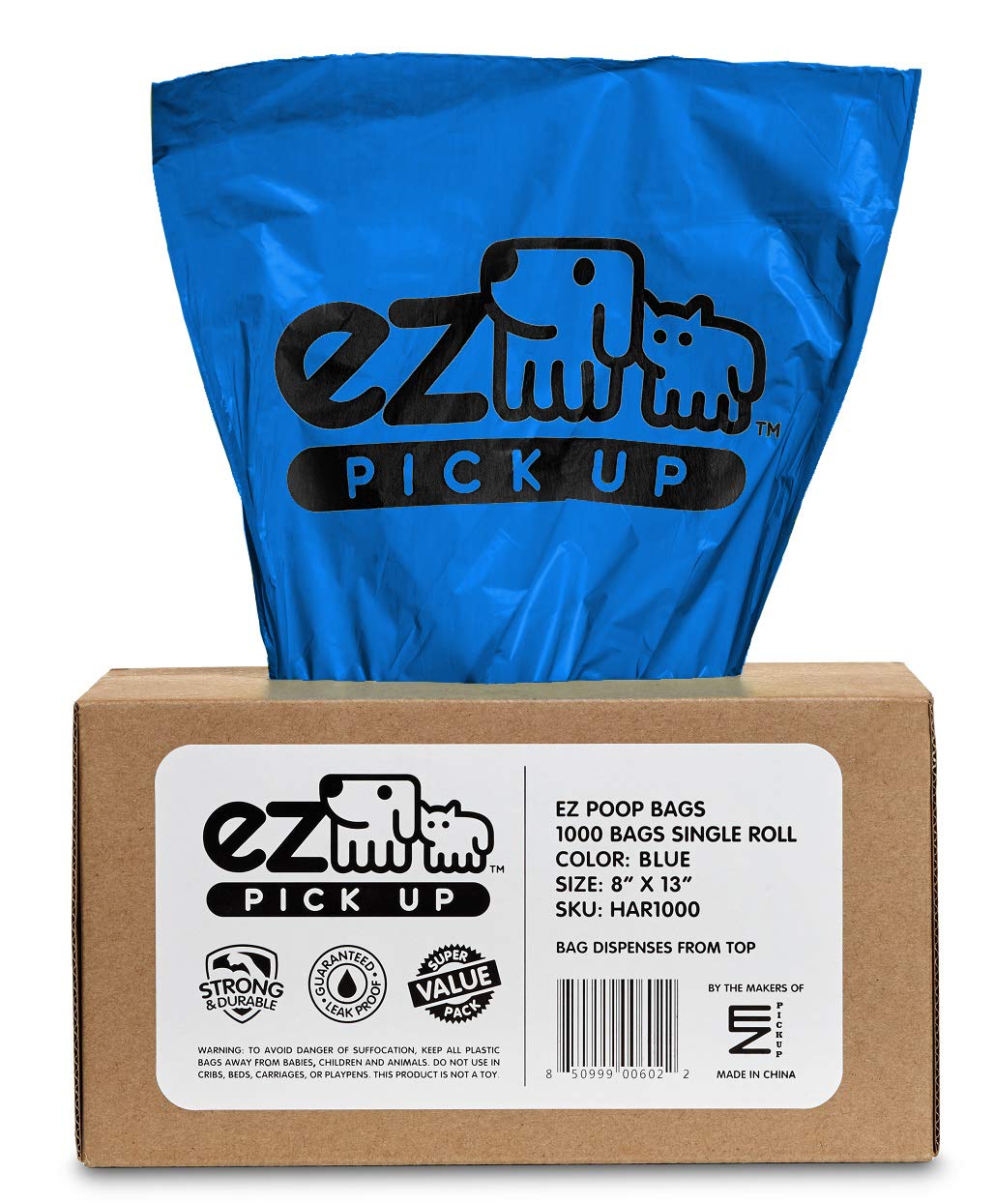 1000 Count EZ Pickup Dog Cat Waste Bags Poop Bags