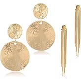 OCCFAE Metal Clip On Earrings for Women Non Pierced Dangle Drop Earrings Multiple Styles