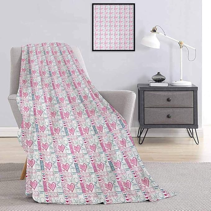 Toopeek Romantic Commercial Grade Printed Blanket Cute Valentines Day