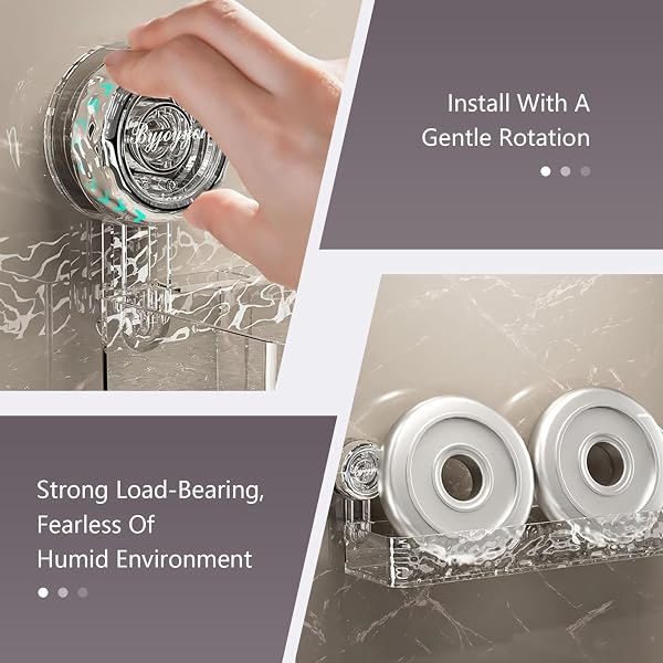 CORRUGATED SUCTION CUP STORAGE HOLDER, MOVABLE SUCTION CUP SHOWER SHELF, NO-DRILL WALL MOUNTED STORAGE HOLDER FOR BATHROOM KITCHEN STORAGE RACK SHELF SHOWERS ACCESSORIES, GLACIER PATTERN(DARK GREY)