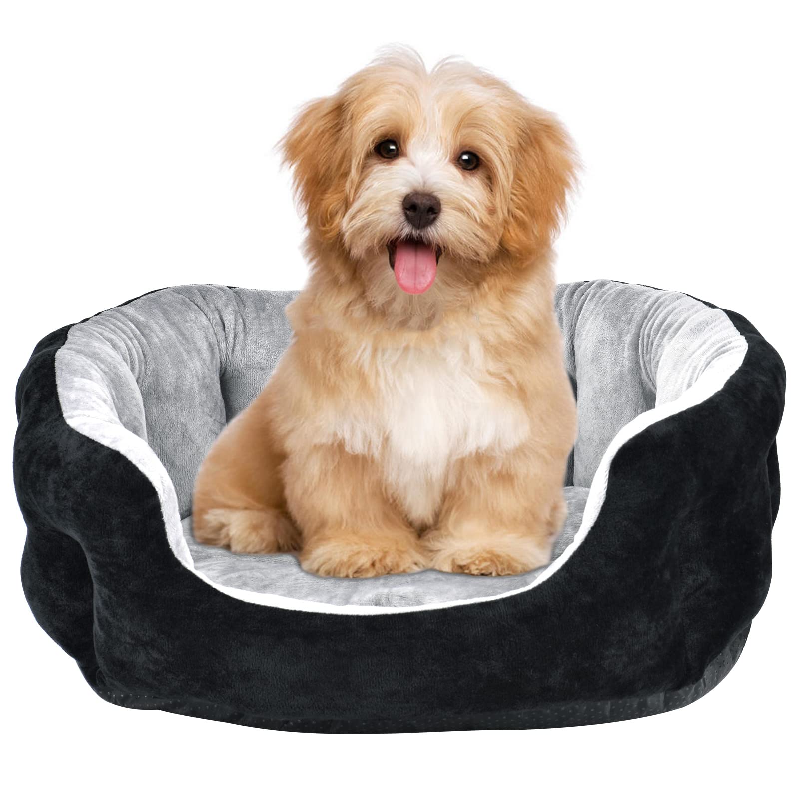 Latawon Small Pet Sofa Bed - Washable, Soft Sleeping Bed for Dogs, Cats, Kittens and Puppies Plush With Non-Slip Bottom, Size S