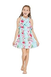 Matching Hawaiian Luau Mother Daughter Halter Dress