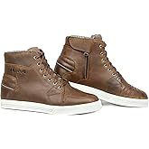 ILM Motorcycle Riding Shoes for Men Anti-Slip Leather Waterproof Breathable Street Shoes Protective Gear UB32