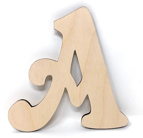 Amazon Com Gocutouts 12 Wooden Letter A Unfinished 1 4 Wooden