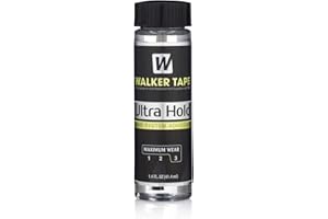 Walker Tape Co. Ultra Hold Hair System Adhesive 1.4 fl oz Brush-On Long-Lasting Waterproof Wig Glue Clear-Drying Lace Wig Adhesive for Sensitive Skin Maximum Wear 4+ Weeks