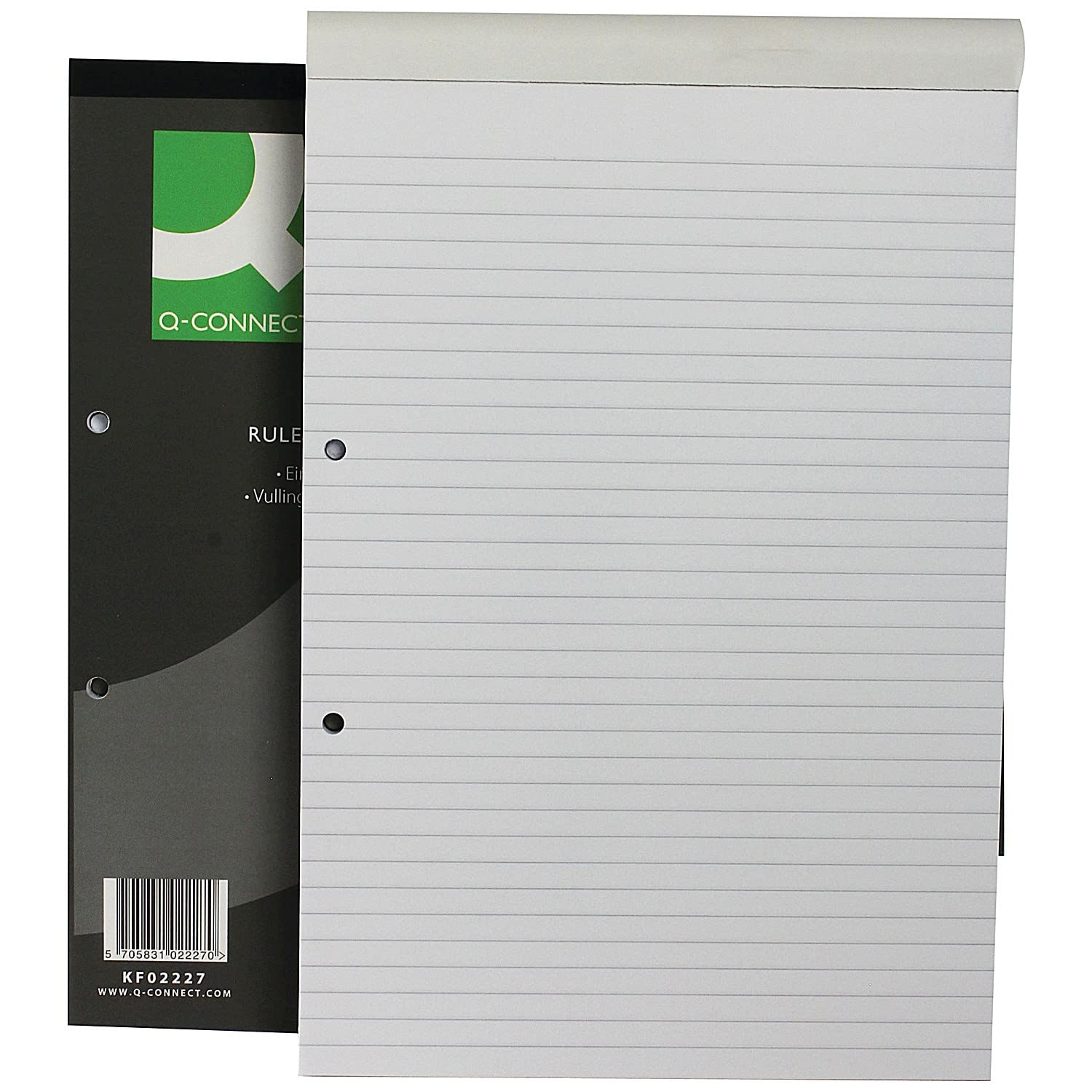 Q-Connect KF02227 Feint Ruled Headbound Refill Pad, White, 80 Pages, A4 (10 Pack) — image 1