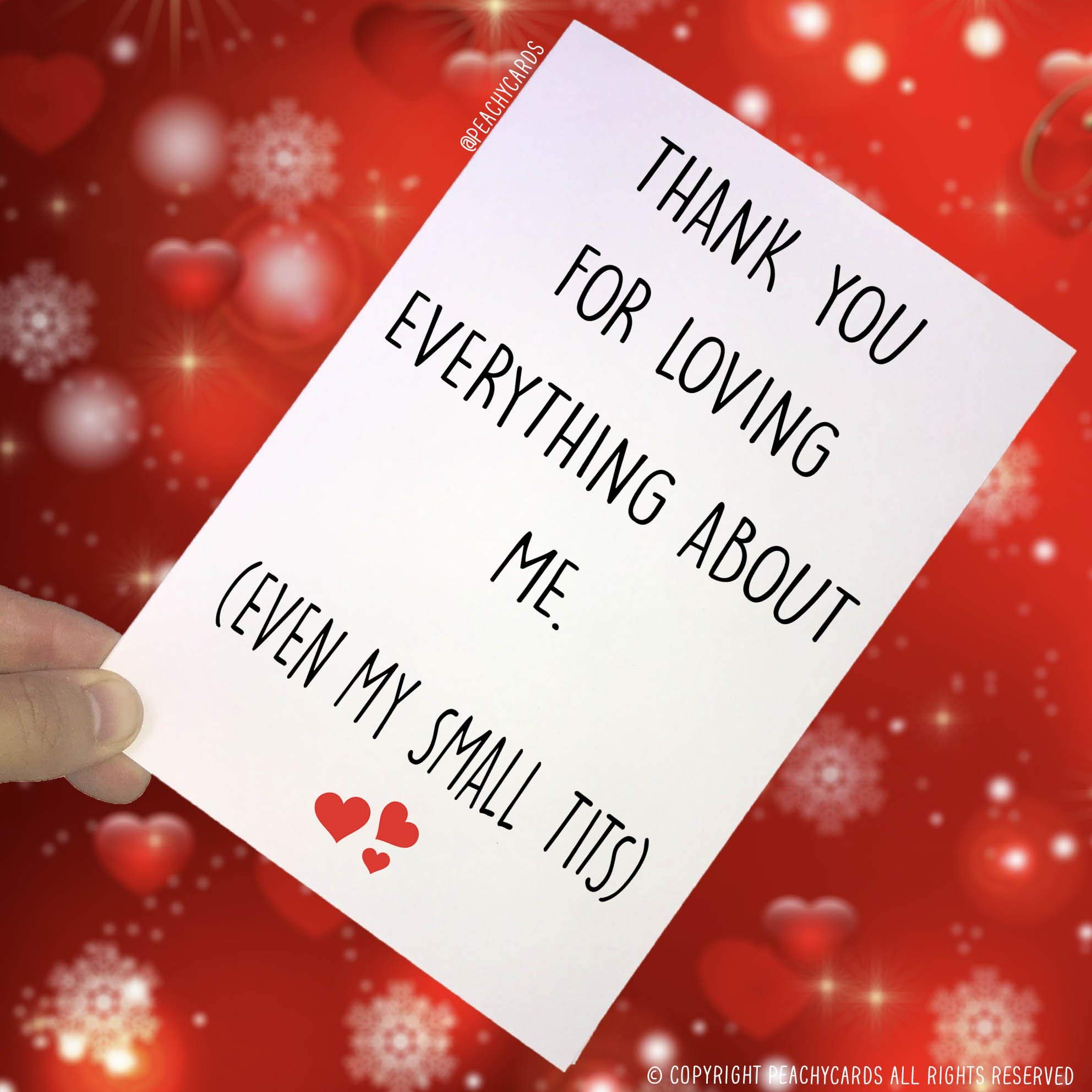 Anniversary Cards, Small Tits, Husband Cards, Boyfriend Cards, Novelty Card Funny Cards Birthday Cards Valentines Cards Christmas Cards PC64