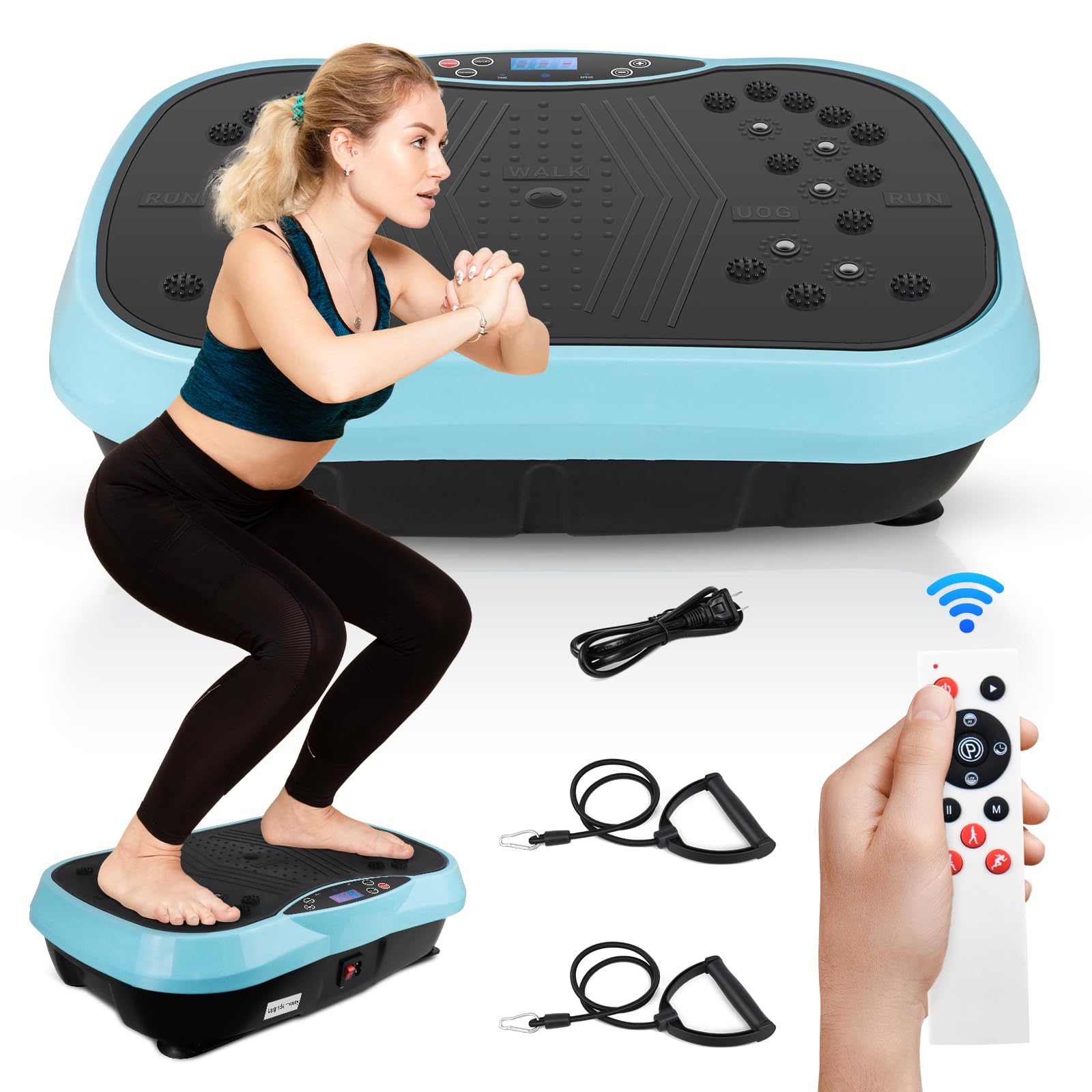 Photo 1 of LSRZSPORT Vibration Plate, Exercise Machine Vibration Plate for Lymphatic Drainage Weight Loss, Waver Vibration Plate 330lbs Capacity 6 Preset Modes 120 Level
