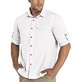 33,000ft Men's Long Sleeve Hiking Shirts Lightweight Quick Dry Sun Protection UV UPF 50 Fishing Shirt Outdoor Safari Travel