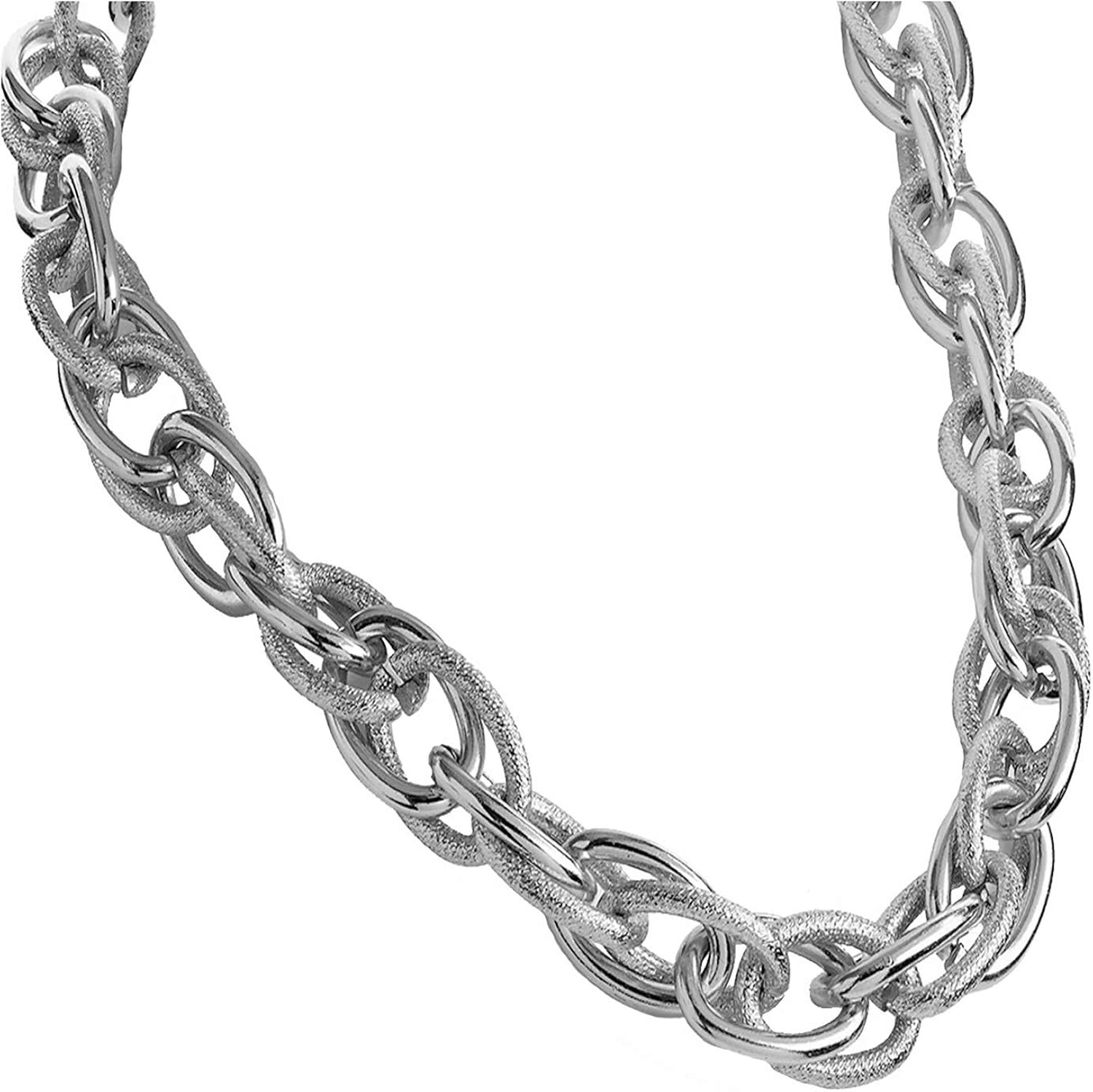 Large Silver Chain Necklace Flash Sales 