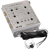 Hifonics HFXR 2-Way/3-Way Active Crossover with Remote Bass Control | 8.5 volt line driver output for clean signal; tune front, rear and subwoofer channels in any car audio system