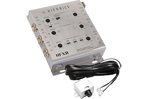 Hifonics HFXR 2/4 Ch 2/3 Way Active Crossover, 8.5V Line Driver with Remote Bass Level Control, Adjustable Filters, and Front/Rear/Sub Outputs
