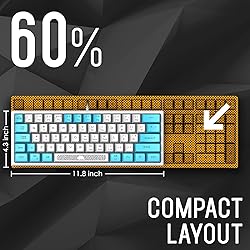 60% Gaming Keyboard and Mouse Combo Samll Mini RGB