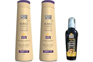 Blondz Only Kit 3 Shampoo,Toning Mask and Argan Oil Blonde Pearl Ivory (Beige)