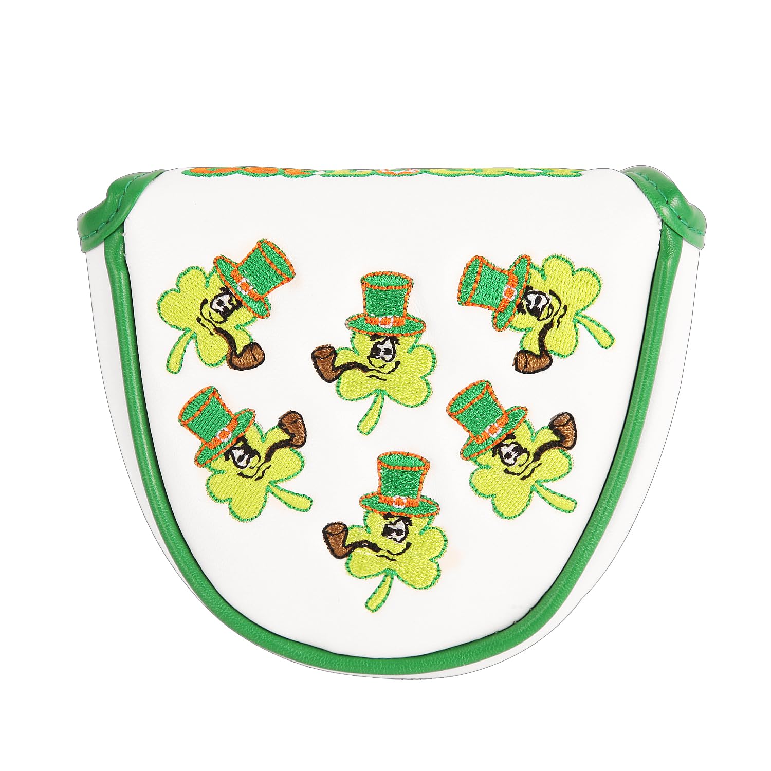 SHABIER Golf Mallet Putter Cover Get Lucky Shamrock Design Headcover for Golf Putter Head