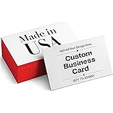 Custom Business Cards, Full Color Printing, Glossy Cardstock, 100-1000 Qty | Single or double-sided printing on 16PT or 18PT cardstock with custom logo design options included.