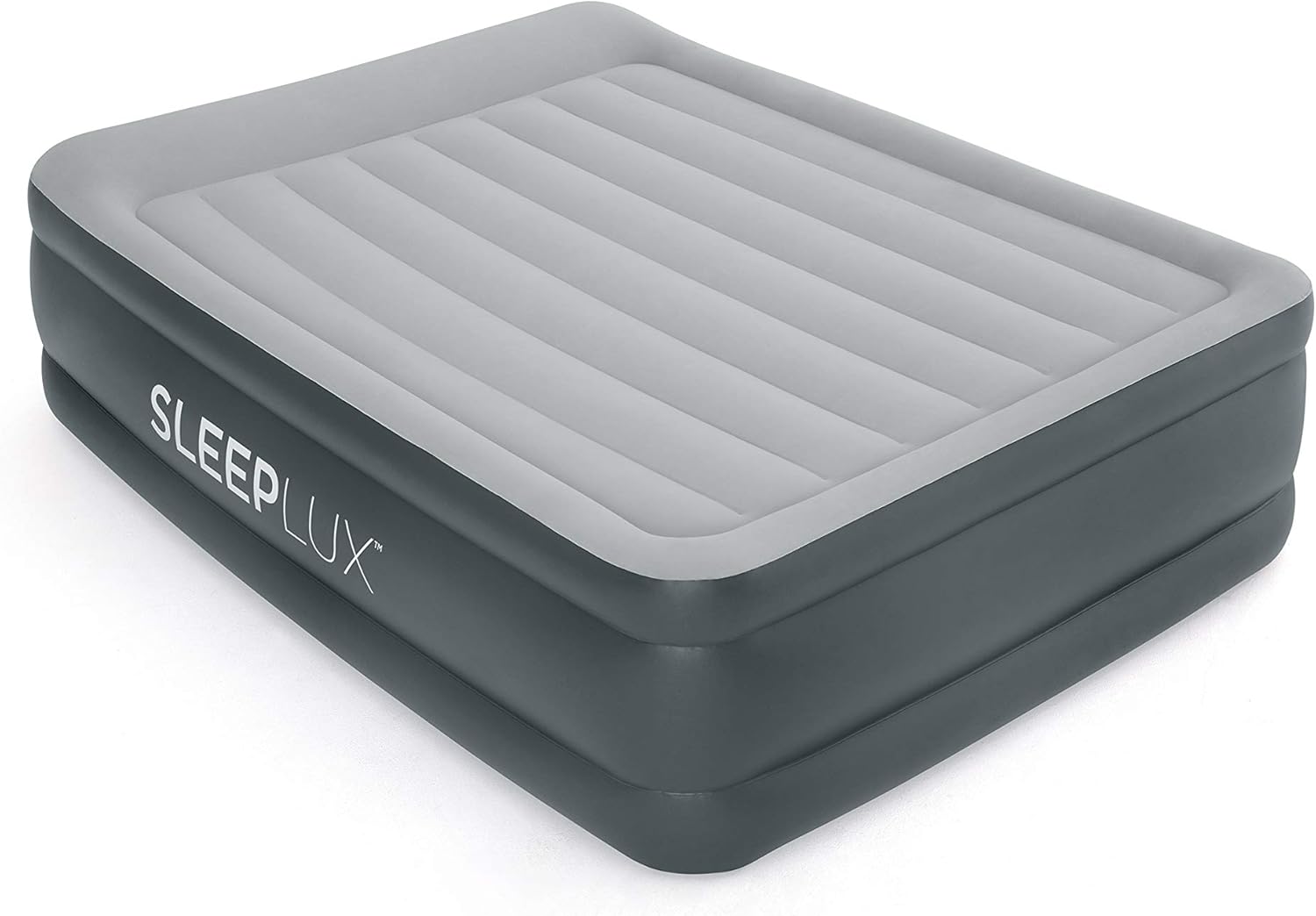 SleepLux Queen Air Mattress with Built-in AC Pump | 22" Raised Inflatable Airbed | Includes Built-in Pillow and USB Charge Port | Best Back and Shoulder Support | Durable Tritech Material: Sports & Outdoors