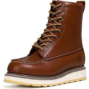 Men's 6"/8" Soft Toe Work Boots, Full Grain Leather, Goodyear Welt