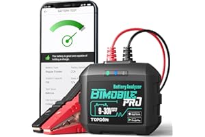 Car Battery Tester 12v, TOPDON Wireless Battery Load Tester 100-2000 CCA, BTMobile PRO Battery Monitor Cranking & Charging Tester Automotive Battery Analyzer, Bluetooth Alternator Load Tester