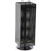 Displays2go Counter Pegboard Spinner Rack | Magnetic, 28 Inch, Black Steel, MD4PCTBK