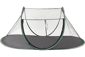 REALIFE Outdoor Cat Enclosures, Portable Cat Tent for Bearded Dragon, Dogs and Small Animals, Cat Outdoor Tent with Foldable Bag(Dark Green)