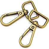9 Pcs D Ring Swivel Lobster Claw Clasp Push Gate Snap Hooks Trigger Clips for DIY Crafts Keychain Purse Handbag Making,3/4 Inch Bronze