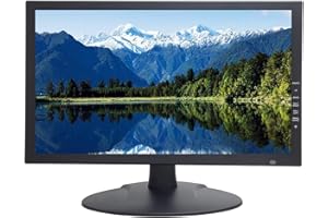 101 AUDIO VIDEO INC. 101AV 18.5 LED Security Monitor accept downscaled Ultra HD 4K image on HDMI & standard composite on BNC Input/Output, Build in Speaker, VESA mount for CCTV camera DVR Home Office 24/7 Surveillance