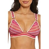 BECCA Womens Rainbow Sunset Halter Bikini Top, Adjustable, Tie Back, Swimwear Separates for Women