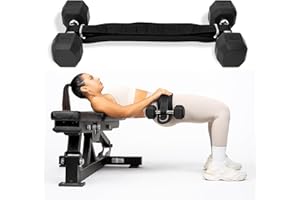 Heavy Duty Hip Thrust Belt for Dumbells, Kettlebells, and Plates - Glute Workout at Home, Gym, and Travel - Dip and Pullup Be